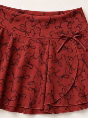 Aeropostale Red Bow-Print Circle Skirt
